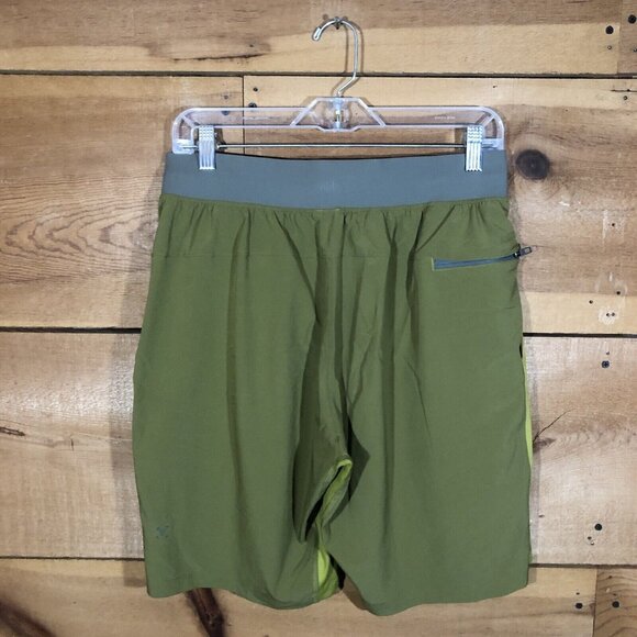 Lululemon 2 Tone Activewear Exercise Running Shorts Mens Size Medium Pockets - Picture 5 of 11